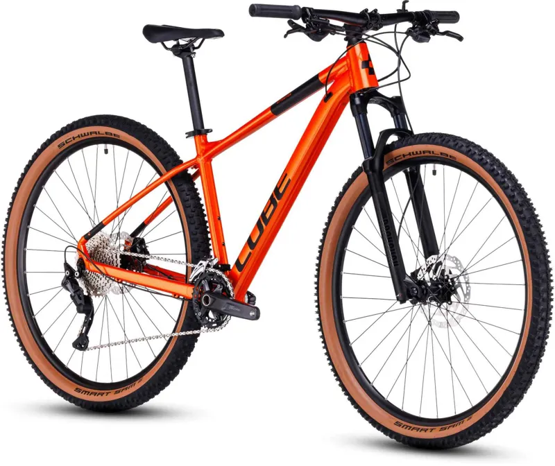 Cube Attention Mountain Bike in Fire Orange and Black-7