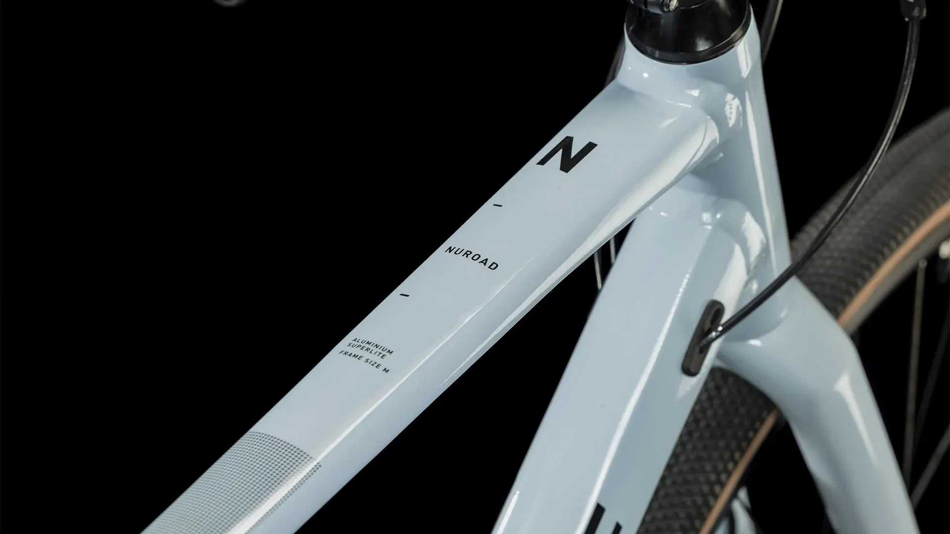 Cube Nuroad Gravel Bike in Skygrey and Black Small