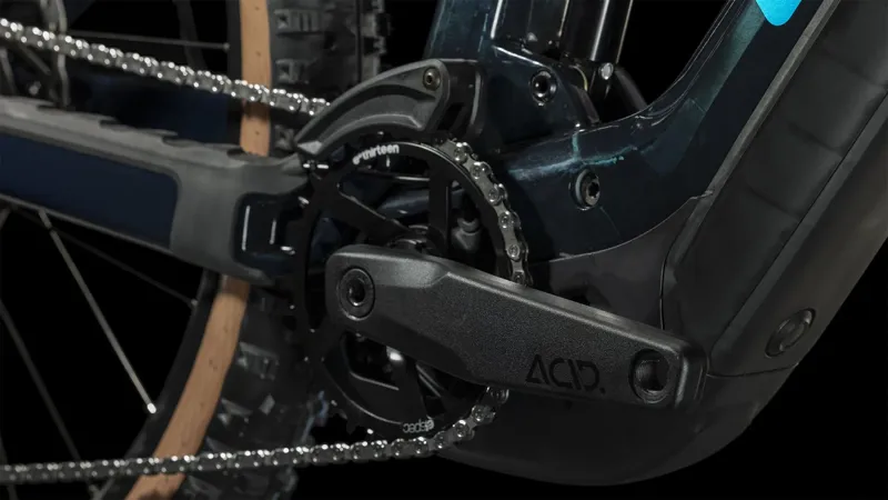 2024 Cube Stereo Hybrid 140 HPC SLX 750 eMountain Bike in Liquid Blue-5