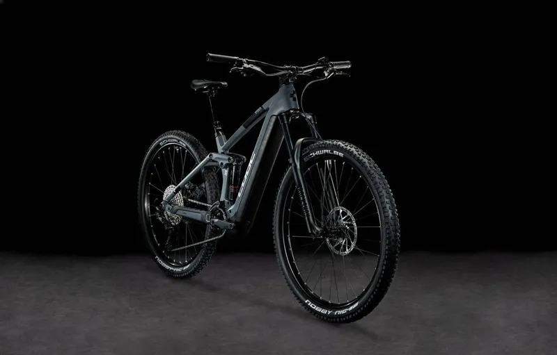 Cube Stereo Hybrid 140 HPC Race 750 eMountain Bike in Grey-1