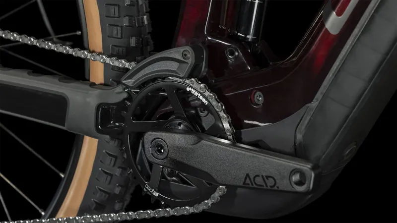 Cube Stereo Hybrid 140 HPC Race 750 eMountain Bike in Liquid Red-2