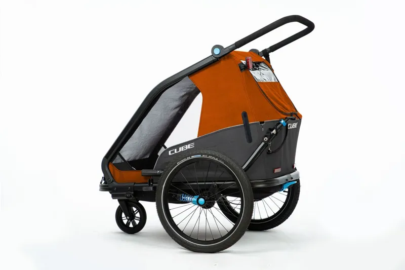 Cube Kids Trailer Double Cmpt X Actionteam Gry/ Orange-5