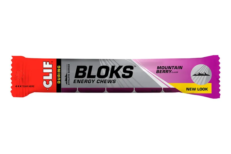 Clif Block Energy Chews Mountain Berry FASTPAK 6 blocks