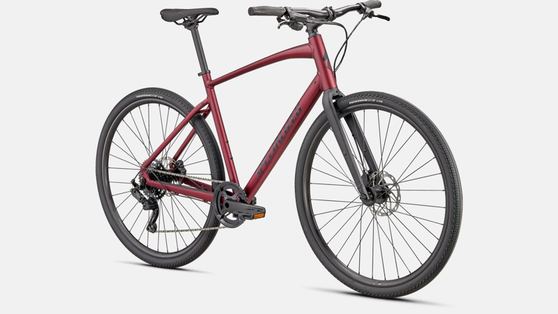 2023 Specialized Sirrus X 3.0 Hybrid Bike in Maroon and Black-1
