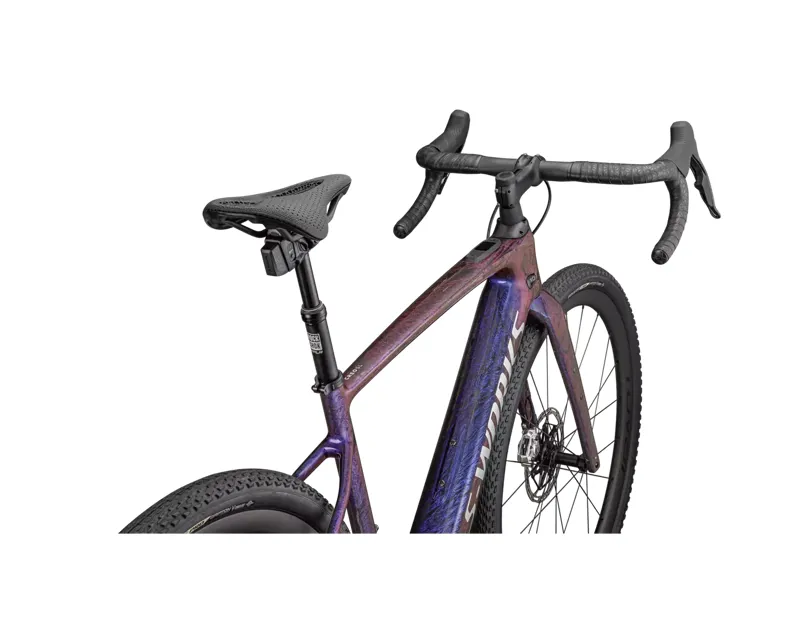 Specialized S-Works Turbo Creo 2 E-Road Bike In Gloss Carbon/Red To Blue Strata/Satin Liquid Silver-3