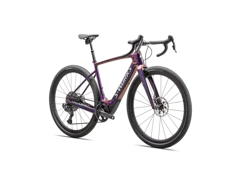 Specialized S-Works Turbo Creo 2 E-Road Bike In Gloss Carbon/Red To Blue Strata/Satin Liquid Silver-1