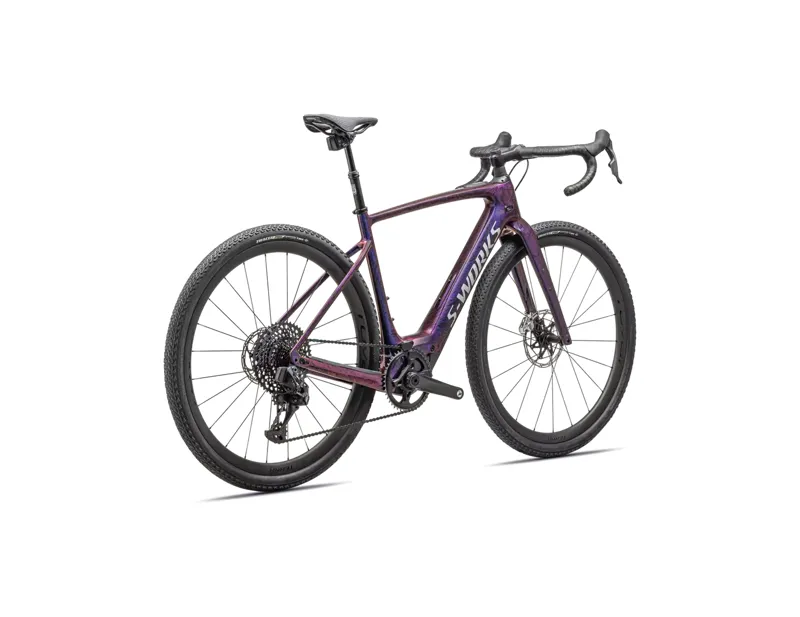 Specialized S-Works Turbo Creo 2 E-Road Bike In Gloss Carbon/Red To Blue Strata/Satin Liquid Silver-2