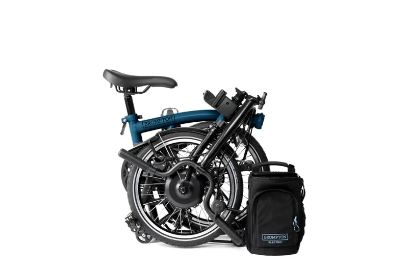 Brompton Electric C Line with Roller Frame - 4 Speed in Ocean Blue-3