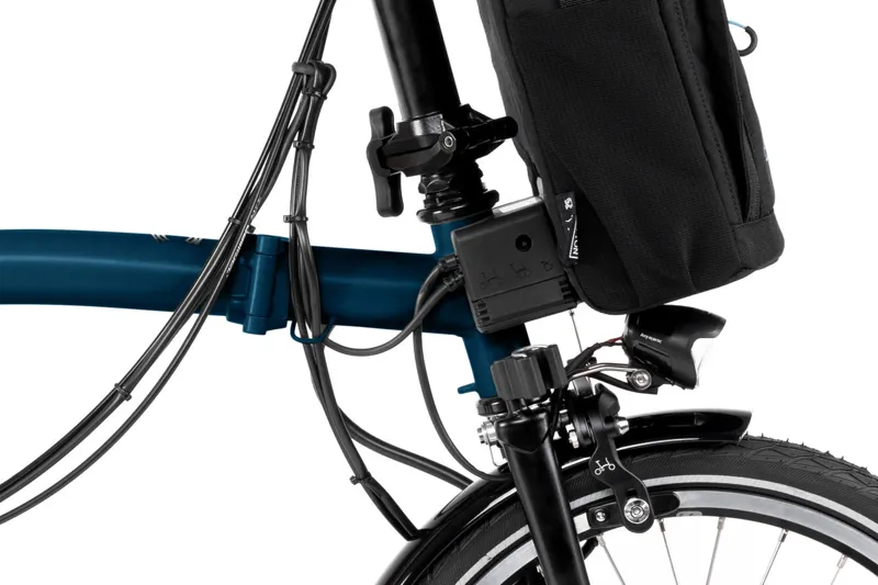 Brompton Electric C Line with Roller Frame - 4 Speed in Ocean Blue-4