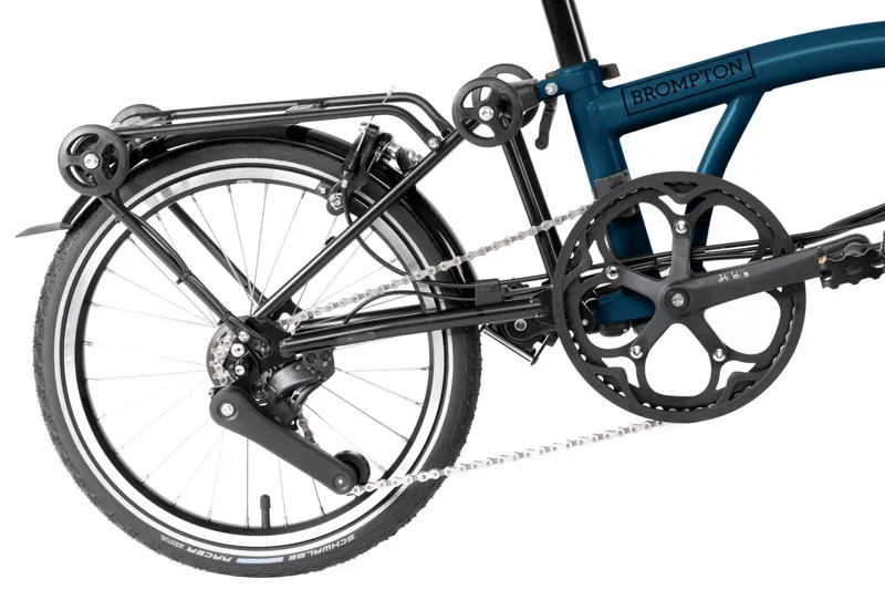 Brompton Electric C Line with Roller Frame - 4 Speed in Ocean Blue-5