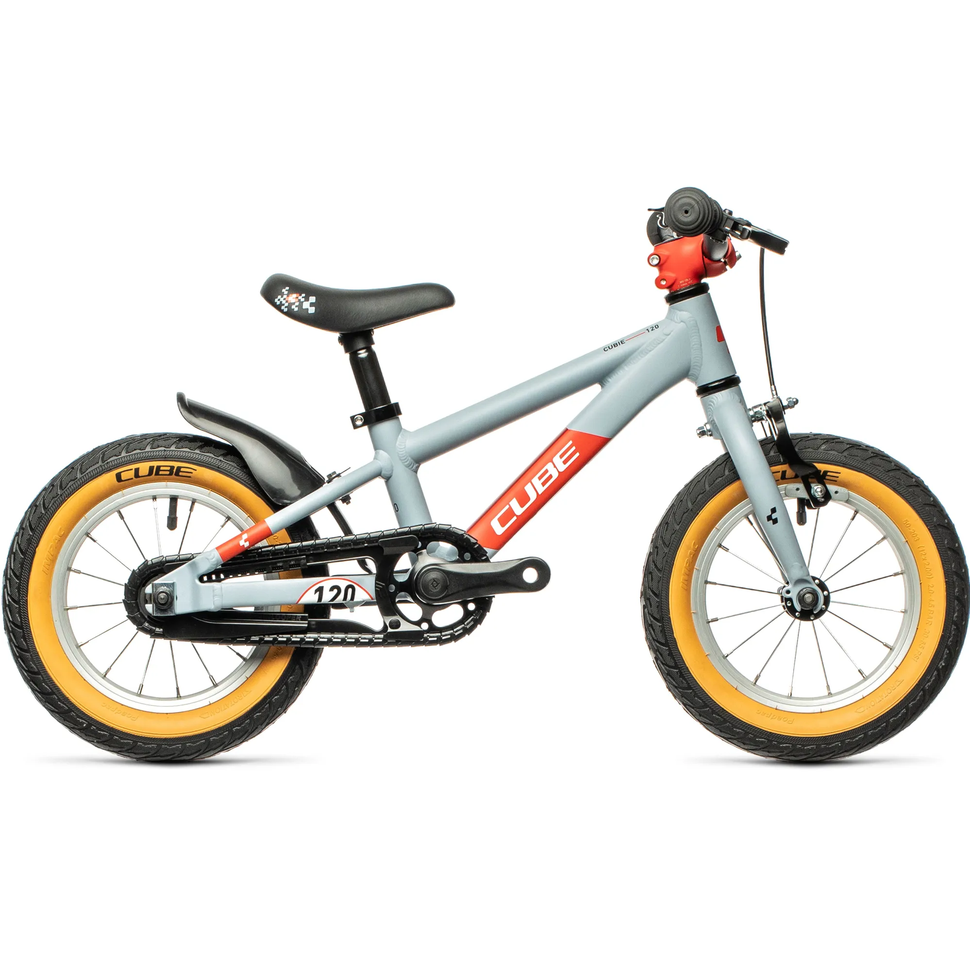 2022 Cube Cubie 120 12 inch Kids Bike in Grey and Red