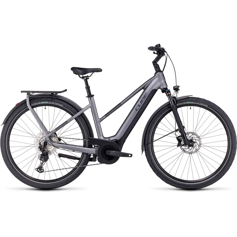 2023 Cube Touring EXC Hybrid Bike in Grey and Metal-1
