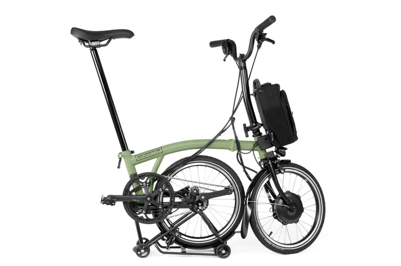 2024 Brompton Electric C Line with Roller Frame - 4 Speed Matcha Green-2