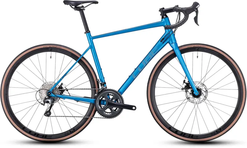 Cube Attain Race Road Bike in Blue and Spectral