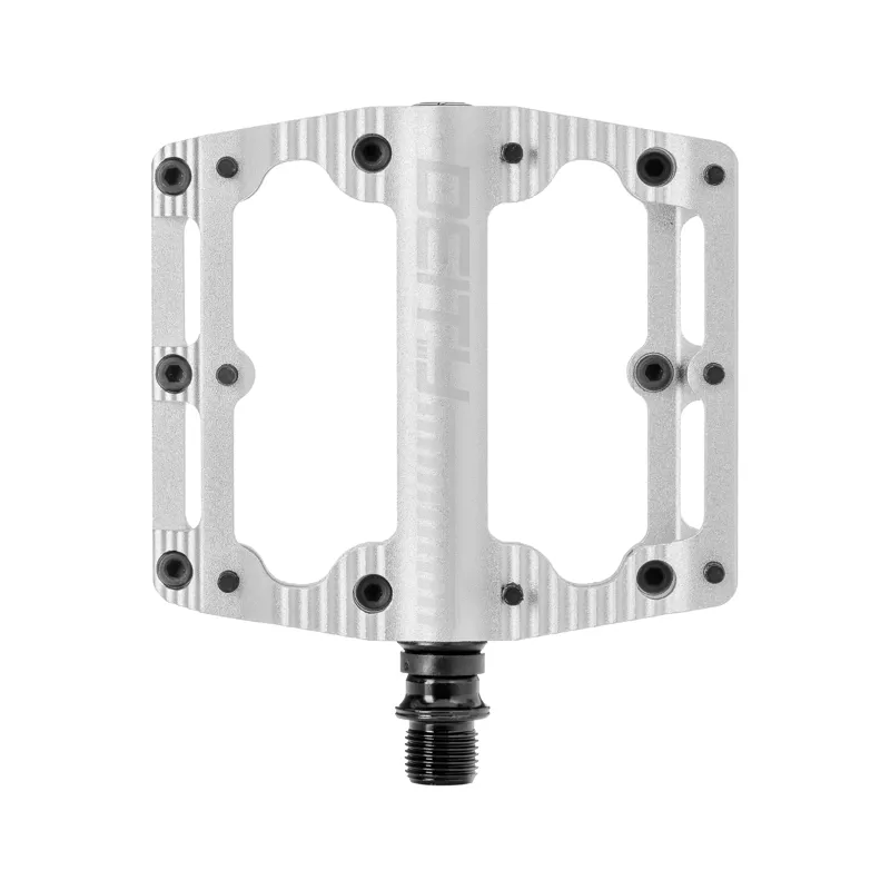 Deity Black Kat Flat MTB Pedals in Silver
