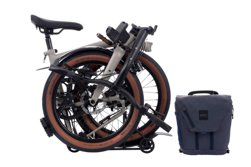 Brompton G Line Electric Folding Bike Traildust White Medium-3