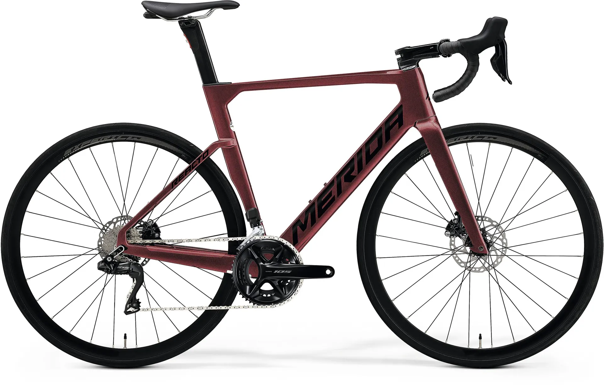 Merida Reacto 6000 Di2 Carbon Road Bike in Burgundy