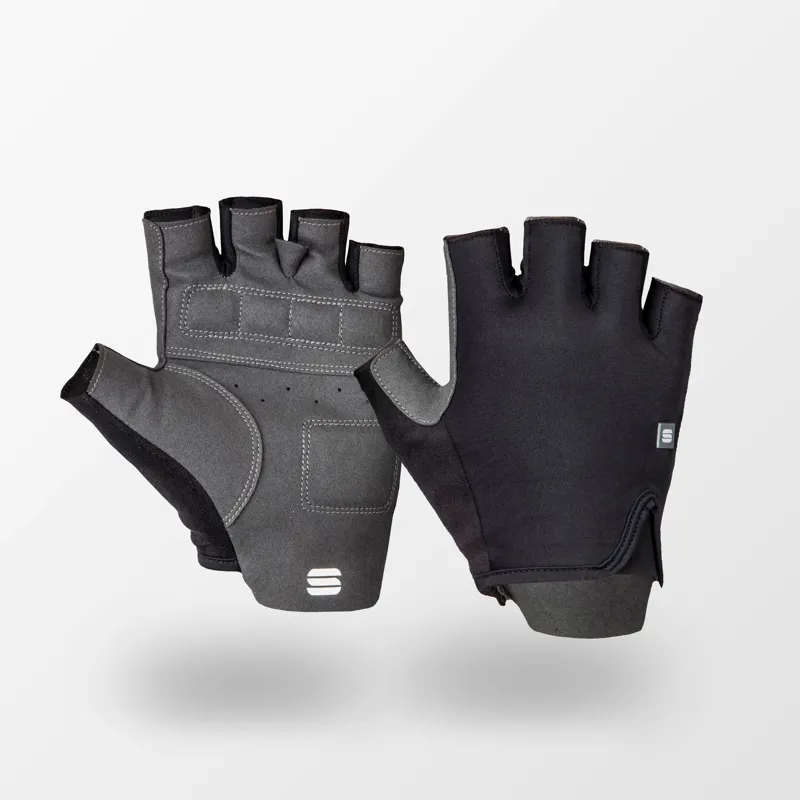 Sportful Matchy Short Fingered Padded Cycling Gloves in Black