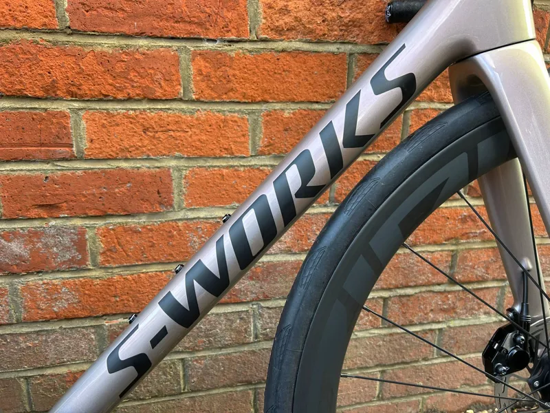 Specialized S-Works Tarmac SL8 SRAM Force Viavi Red Gold Over Silver/ Obsidian 56-2