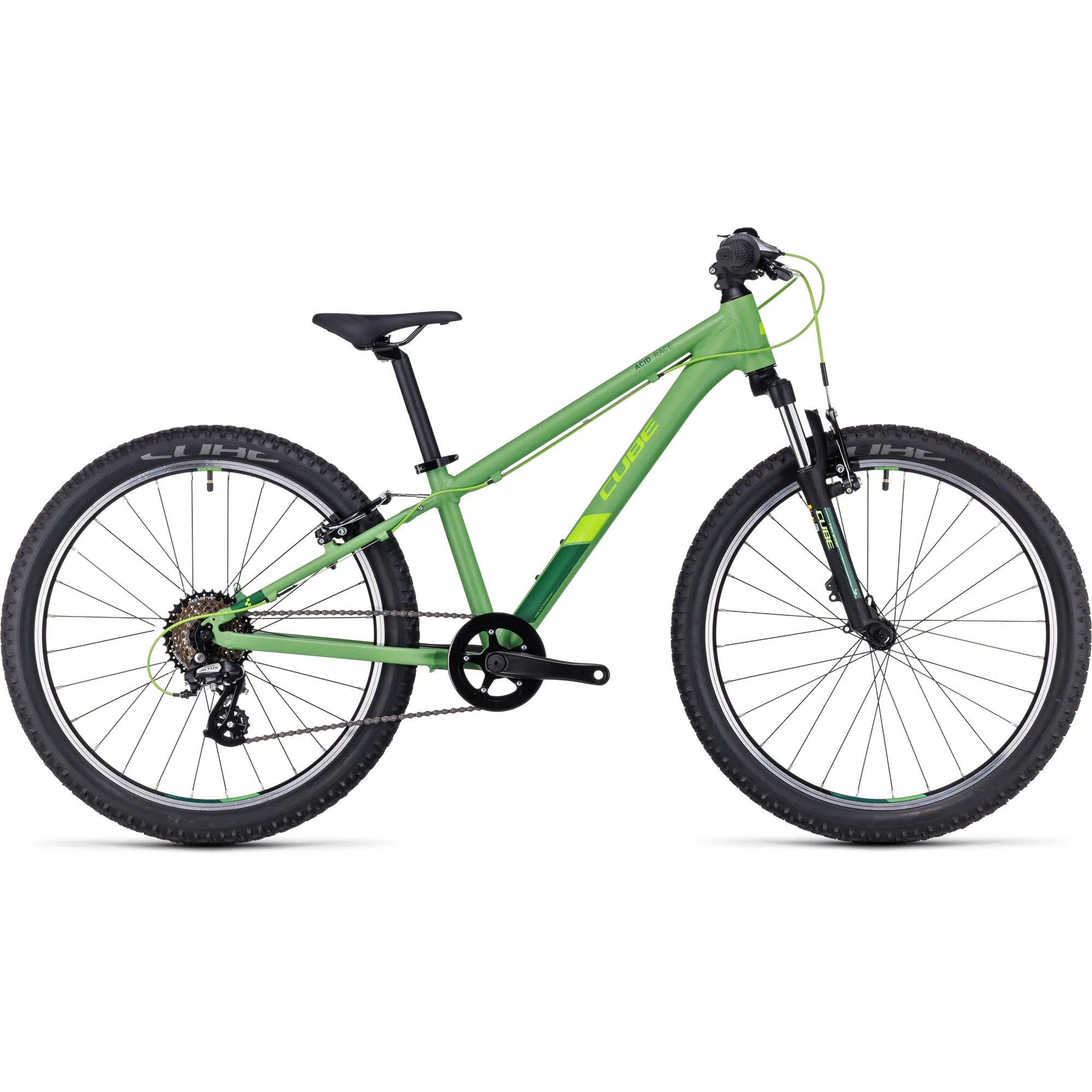 2023 Cube Acid 240 Kids Bike Age 7-11 in Green and Pine