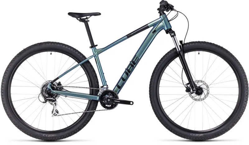 2023 Cube Aim Pro Mountain Bike in Shiftverde and Black