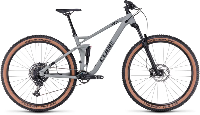 2023 Cube Stereo one22 Pro Mountain Bike in Swamp Grey and