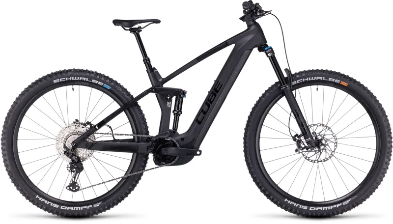 2023 Cube Stereo Hybrid 140 HPC SLX 750 eMTB in Carbon and