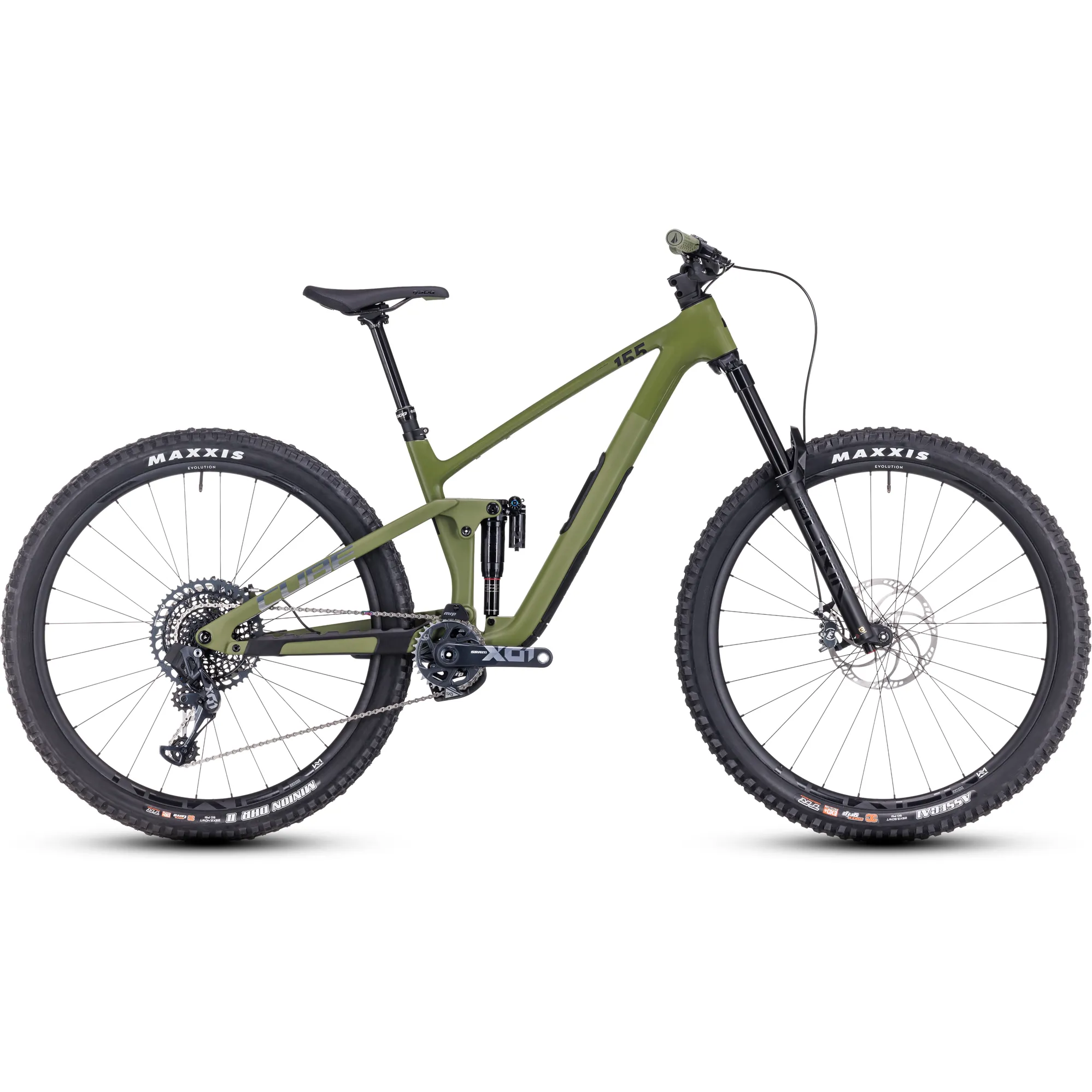 2023 Cube Stereo one55 C:62 TM 29 MTB in Olive and Chrome