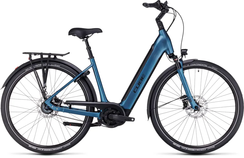 2023 Cube Supreme Hybrid EXC 625 eBike in Blue and Black