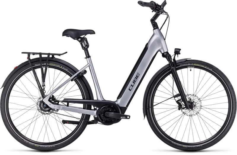 2023 Cube Supreme Hybrid SLX 625 eBike in Polar Silver and Black