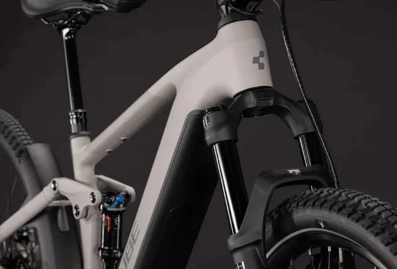 Cube Stereo Hybrid ONE44 SLX 800 eMountain Bike in Oat Grey/Grey-5