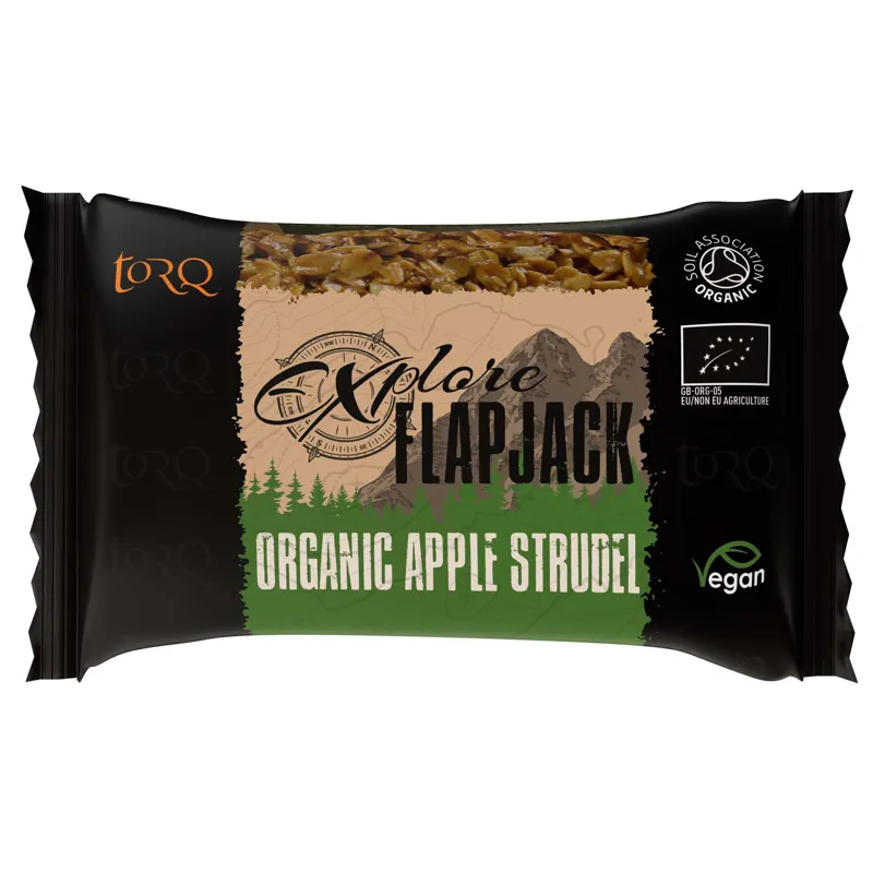 Torq Explore Flapjack 65g Organic Apple Strudel Flavour energy bar