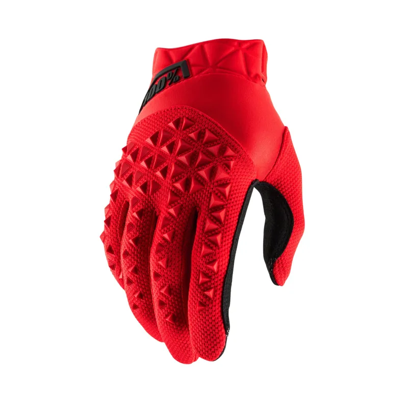 100 PerCent Airmatic Long Fingered Glove Red and Black