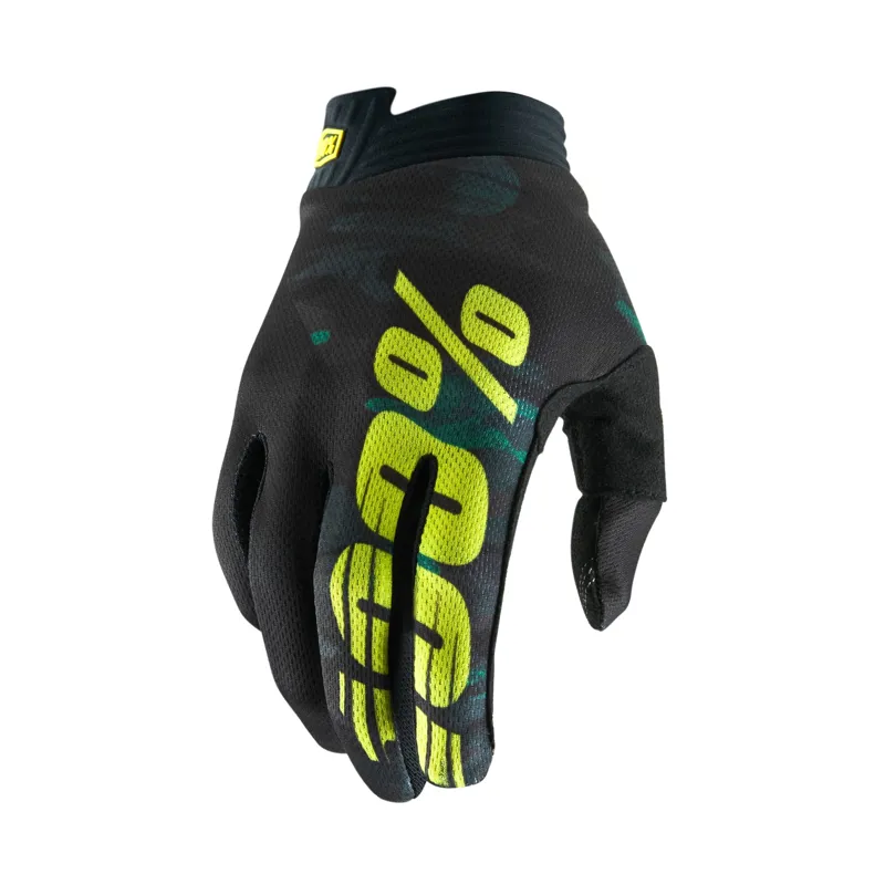 100Percent iTrack Glove 2019 Camo/Yellow