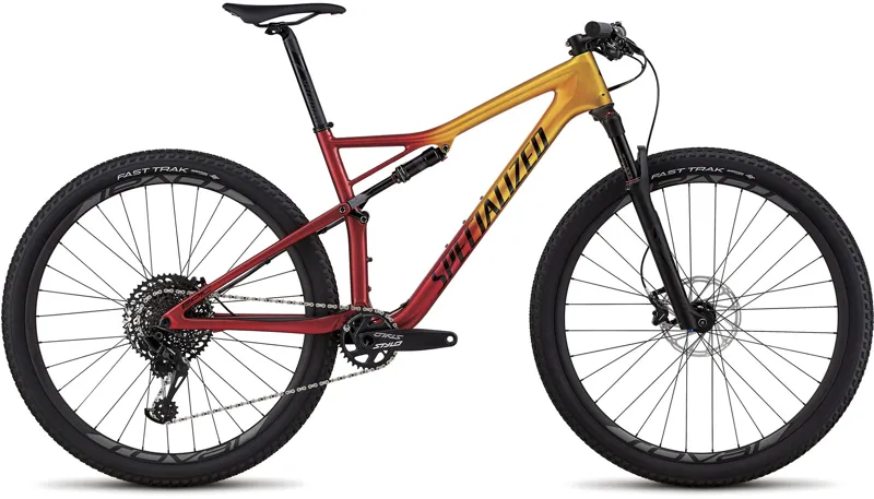 Specialized Mens Epic Expert 2018 Gold Flake/Candy Red/Black