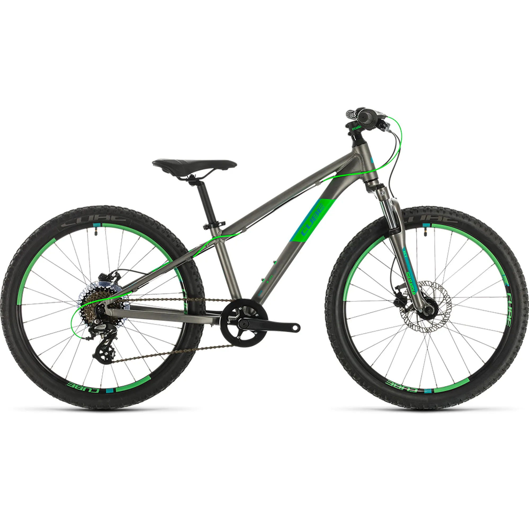 2020 Cube Acid 240 Disc in Grey and Neon Green