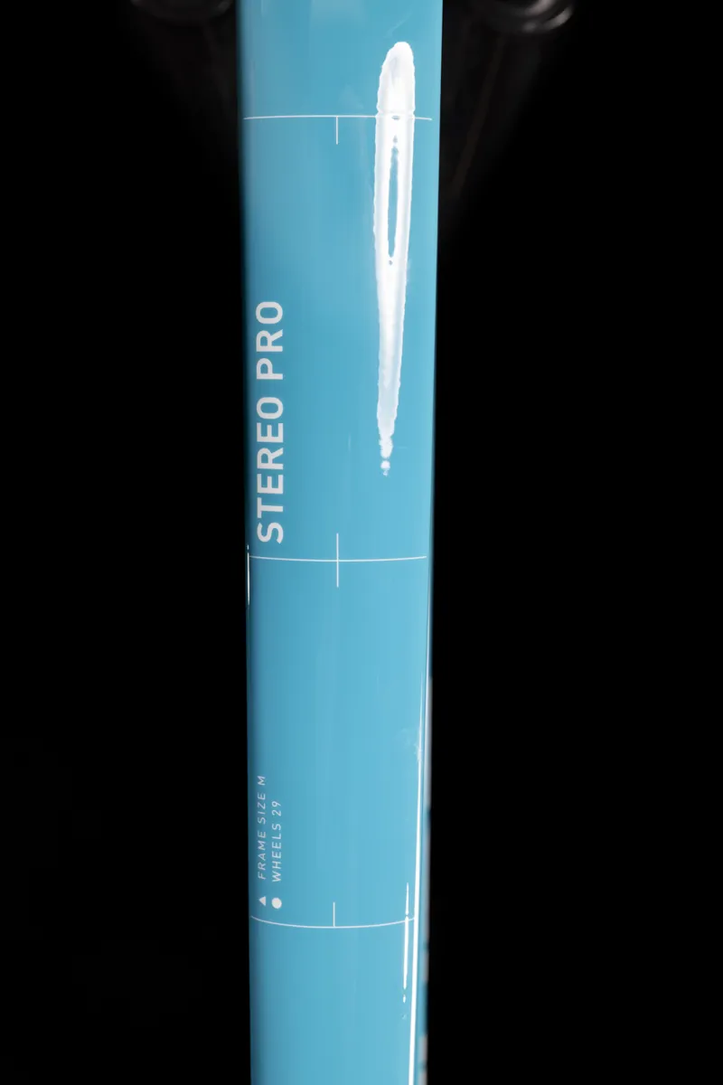 2022 Cube Stereo 120 Pro Full Suspension Mountain Bike in Sky Blue-2