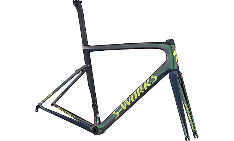 2018 Specialized S-Works Tarmac Frameset Mens Green/Blue/Yellow