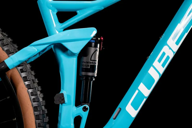 2022 Cube Stereo 120 Pro Full Suspension Mountain Bike in Sky Blue-3