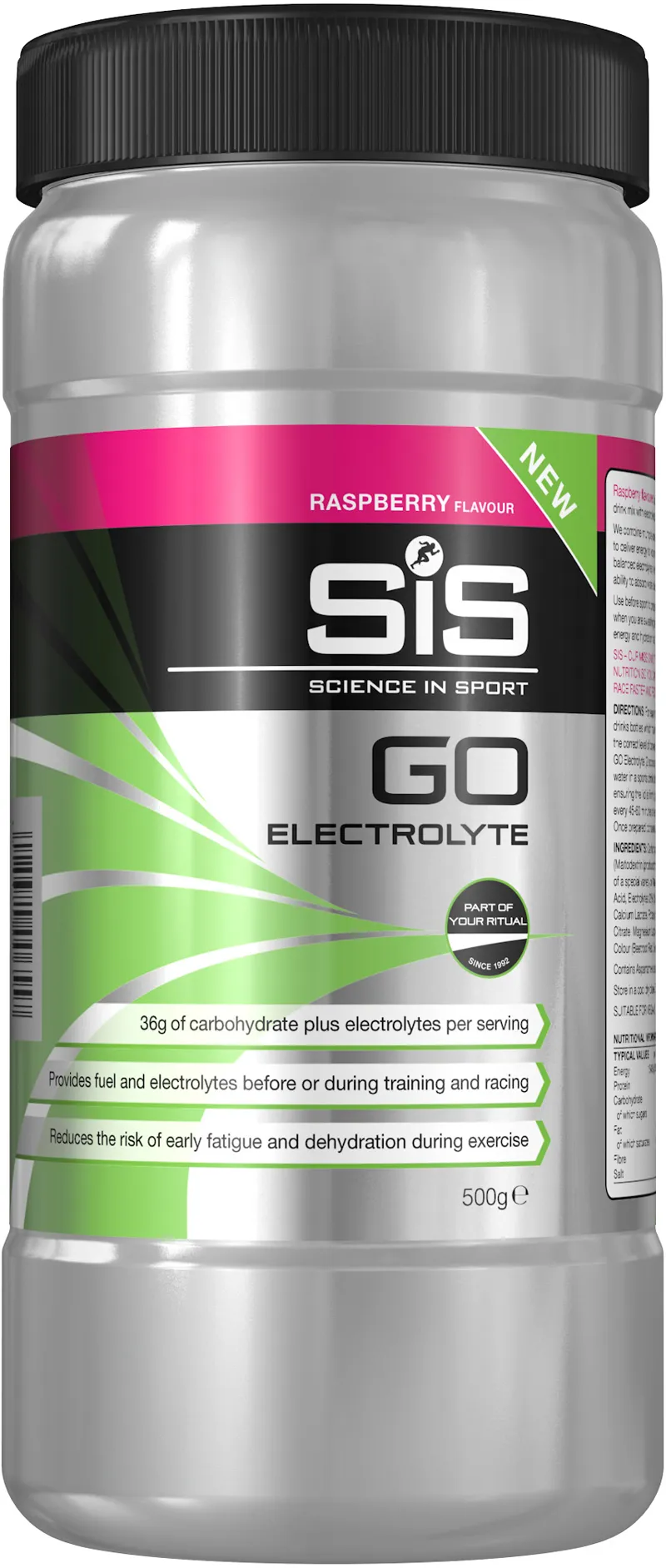 SIS GO Energy Plus Electrolytes Drink Powder Raspberry Flavour 500g