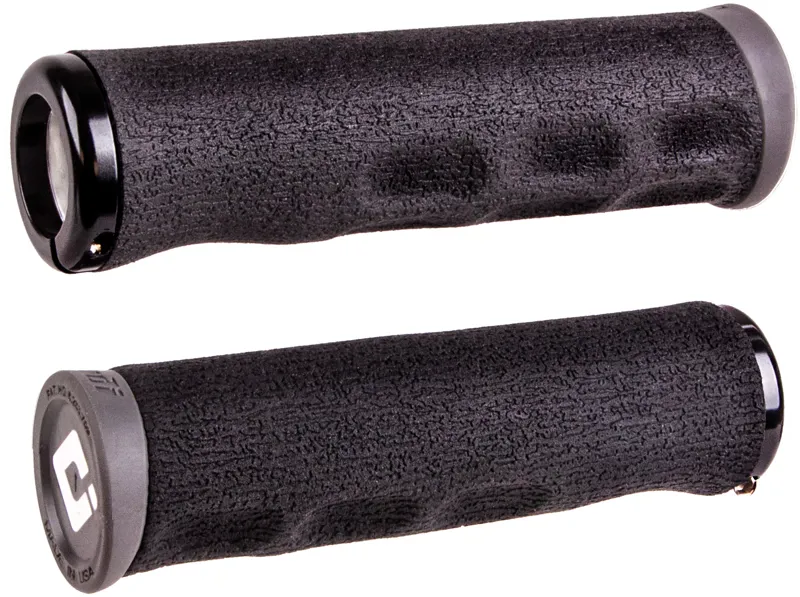 ODI Dread Lock MTB Grips 130mm Wide Lock On in Black and Grey