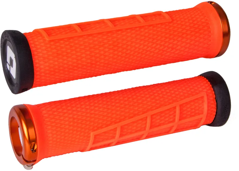 2020 ODI Elite Flow 130mm MTB Lock On Grip. Single Clamp.Orange.