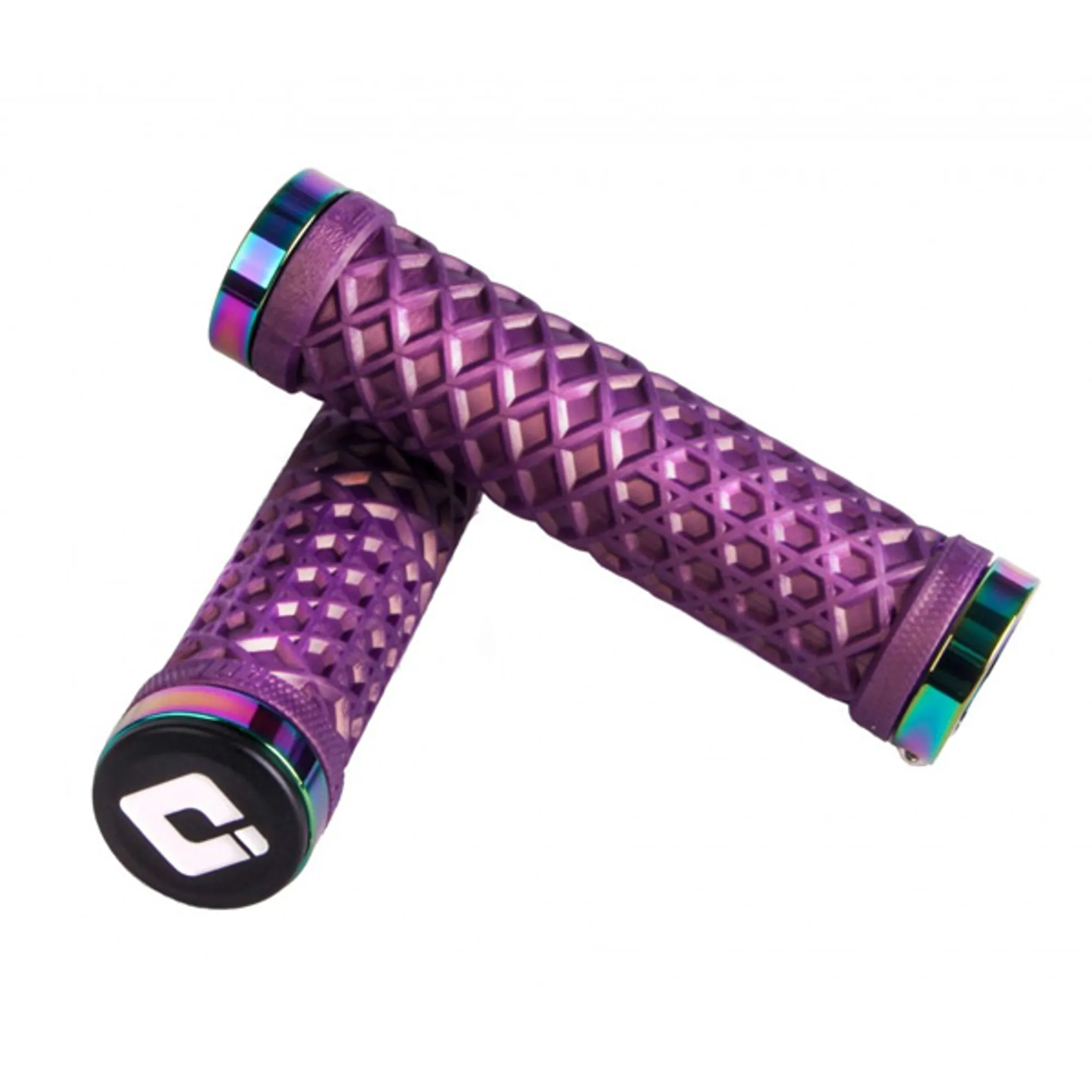 2020 ODI Vans MTB Lock On Grips 130mm Width Purple and Oilslick