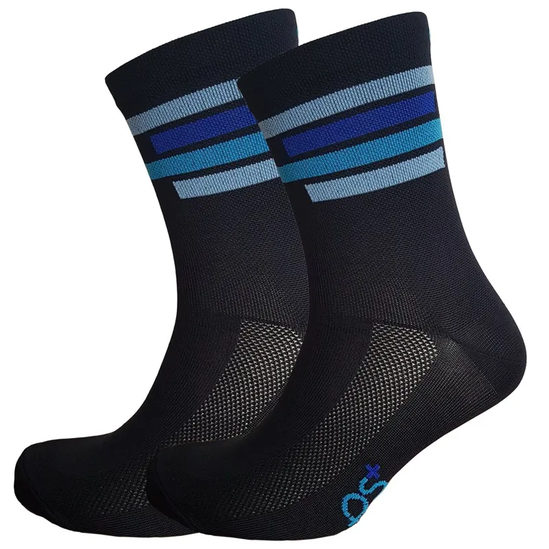 PS+ Diamond High Cuff Sock Tratto Black