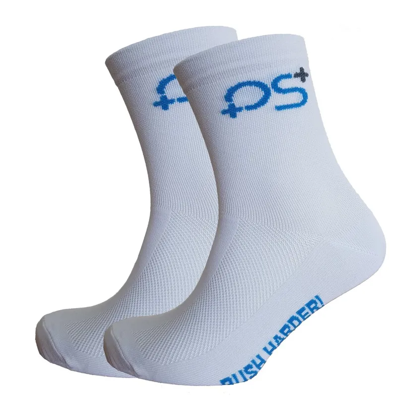 PS+ Mid Cuff Cycling Sock White