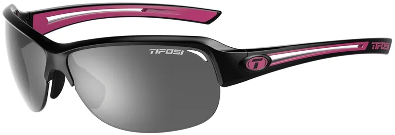 Tifosi Mira Half Frame Single Lens Glasses in Gloss Black and Pink