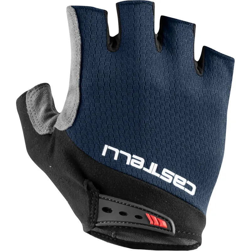 Castelli Entrata V Short Fingered Cycling Gloves in Belgian Blue