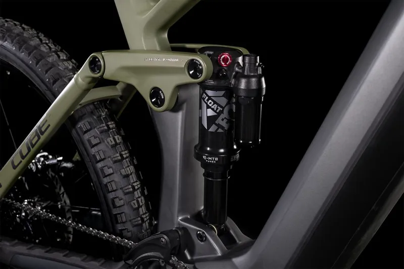 2022 Cube Stereo Hybrid 160 HPC TM 27.5 eMTB in Grey and Olive-3