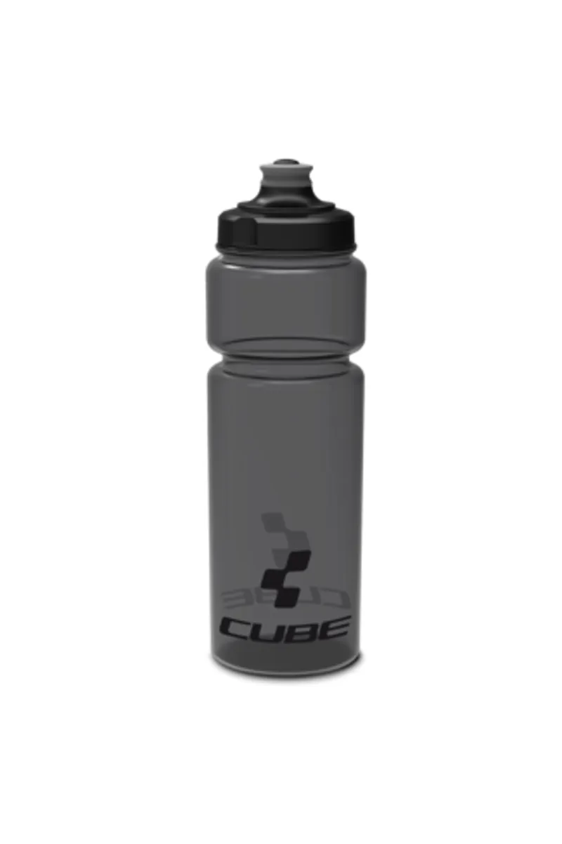 Cube Icon 0.75L Water Bottle. In Translucent Smoke and Black