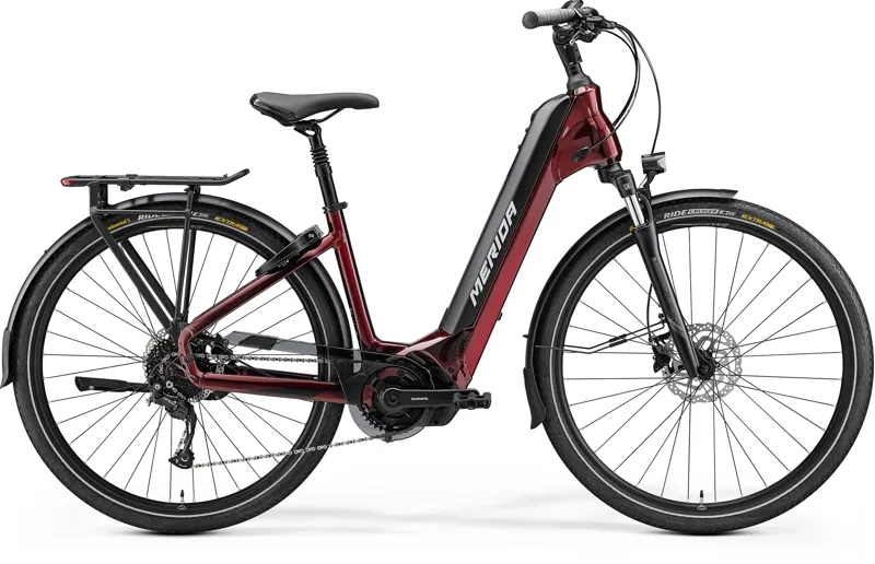 Merida eSpresso City 400 EQ 504Wh Electric Bike in Red and Black